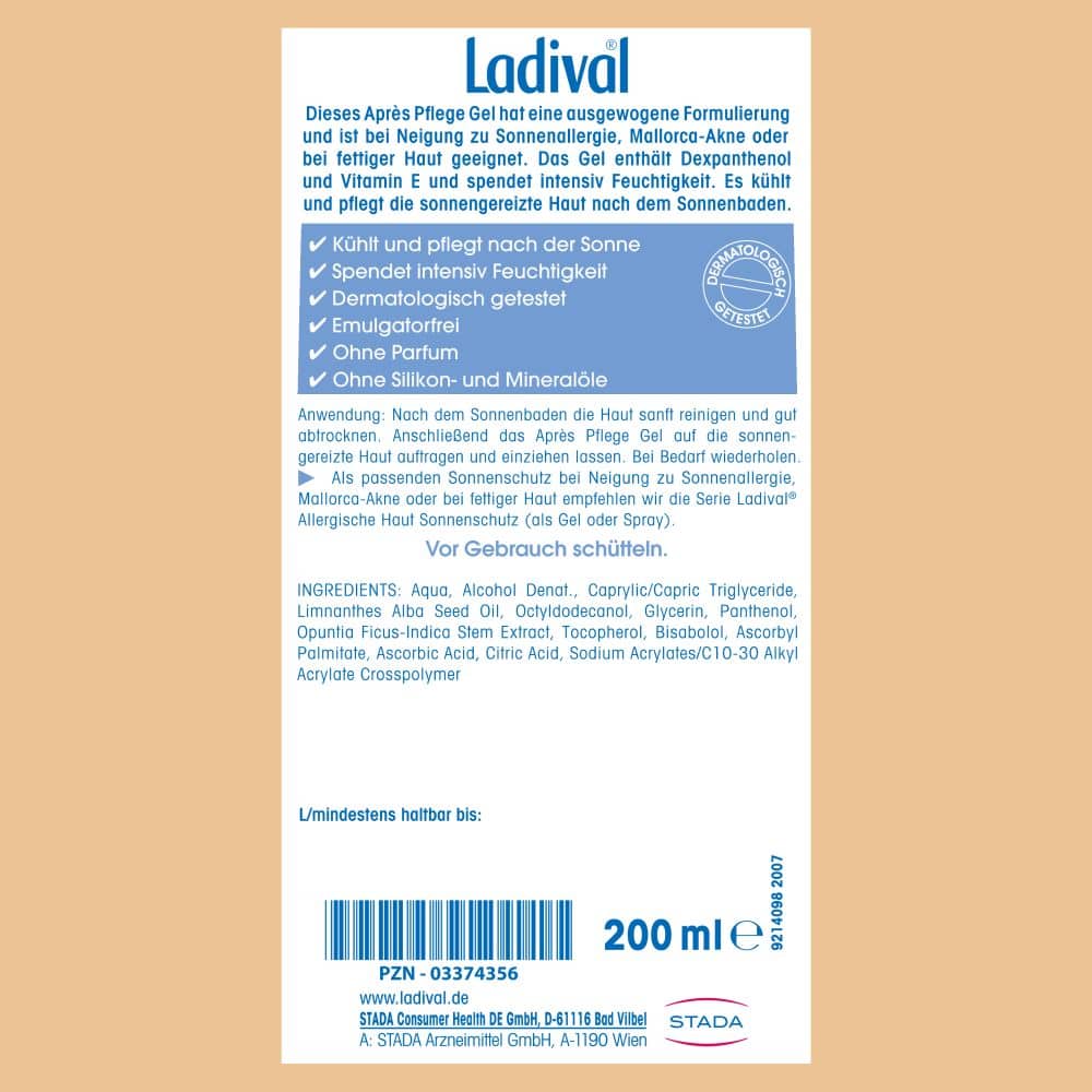 Ladival ALLERGISCHE HAUT après 200 ml Gel