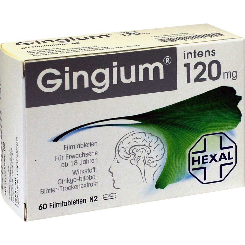 Gingium Intens 120 Mg Filmtabletten 60 St Filmtabletten