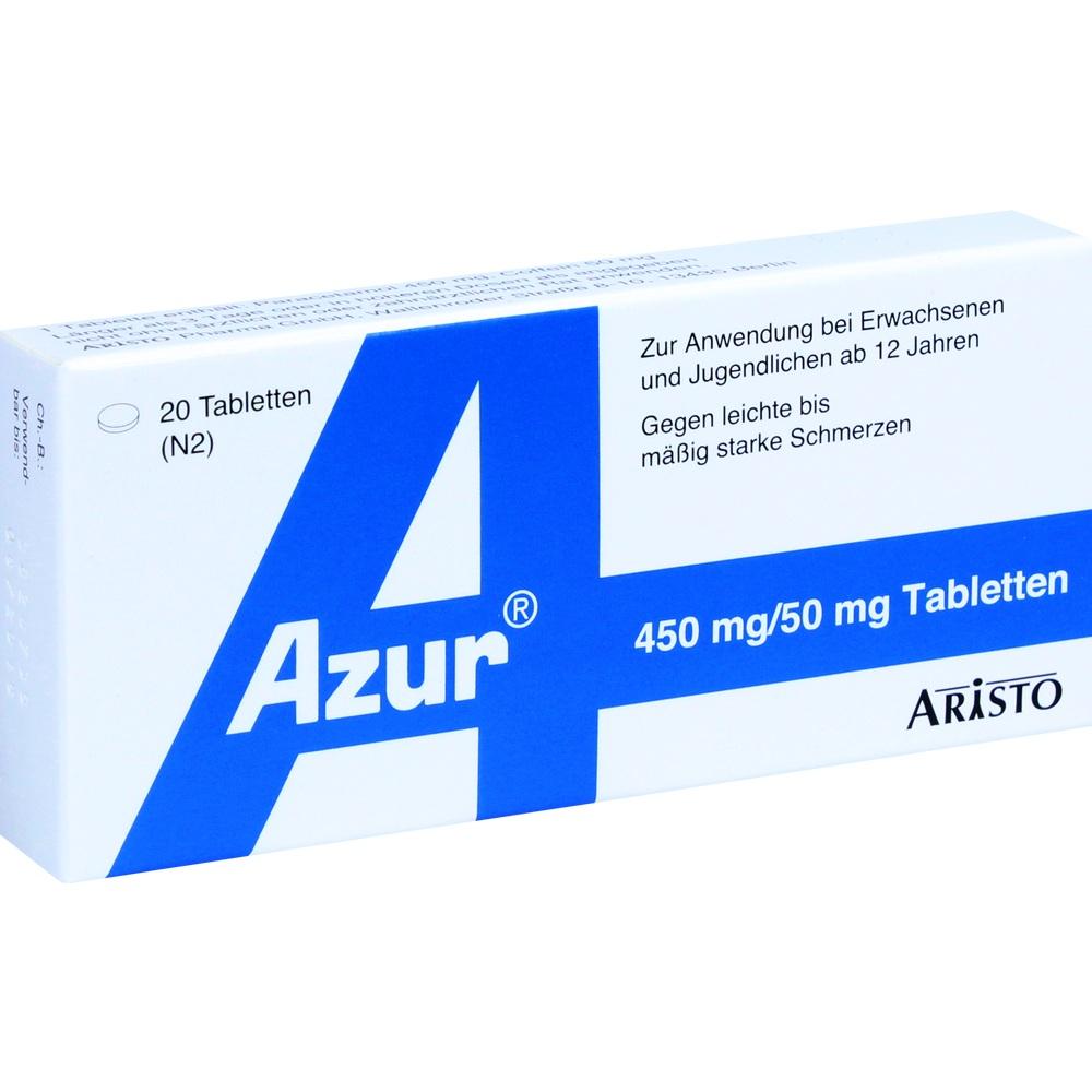 Azur 450mg Paracetamol /50mg Coffein 20 St Tabletten
