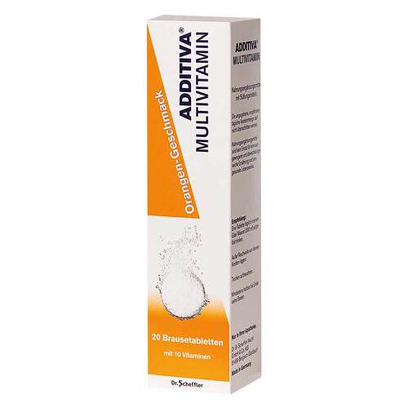 ADDITIVA Multivitamin Orangen-Geschmack Dr. Scheffler 20 St Brausetabletten