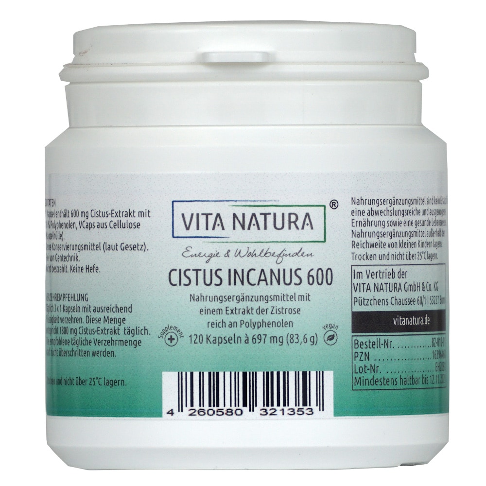 CISTUS INCANUS 600 120 St Kapseln