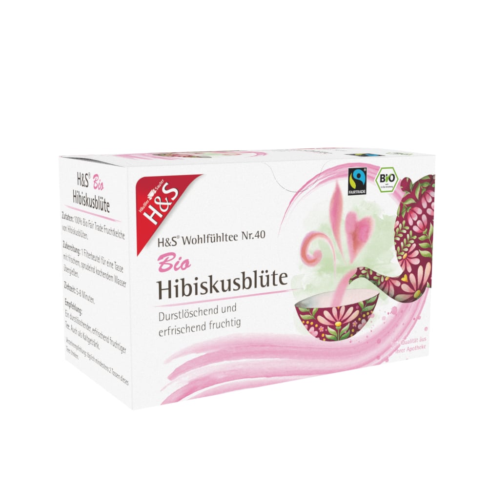 H&S Wohlfühltee Hibiskusblüte 20X1.75 g Filterbeutel
