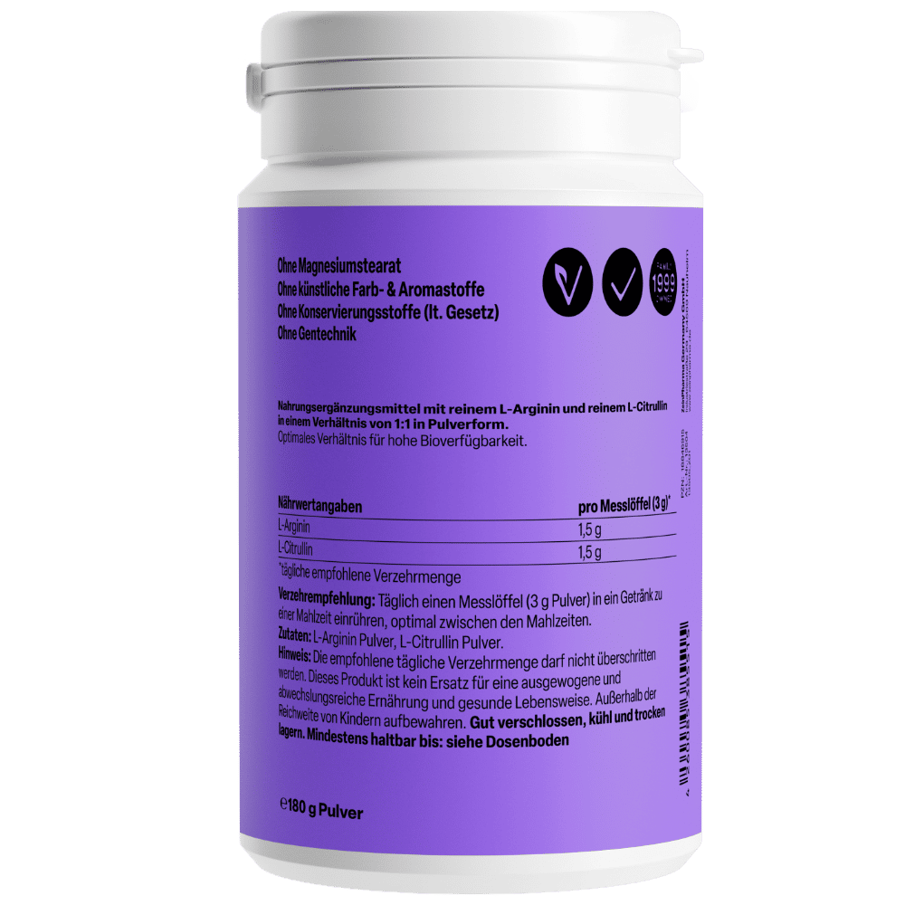 Zein Pharma L-Arginin + L-Citrullin 180 g Pulver