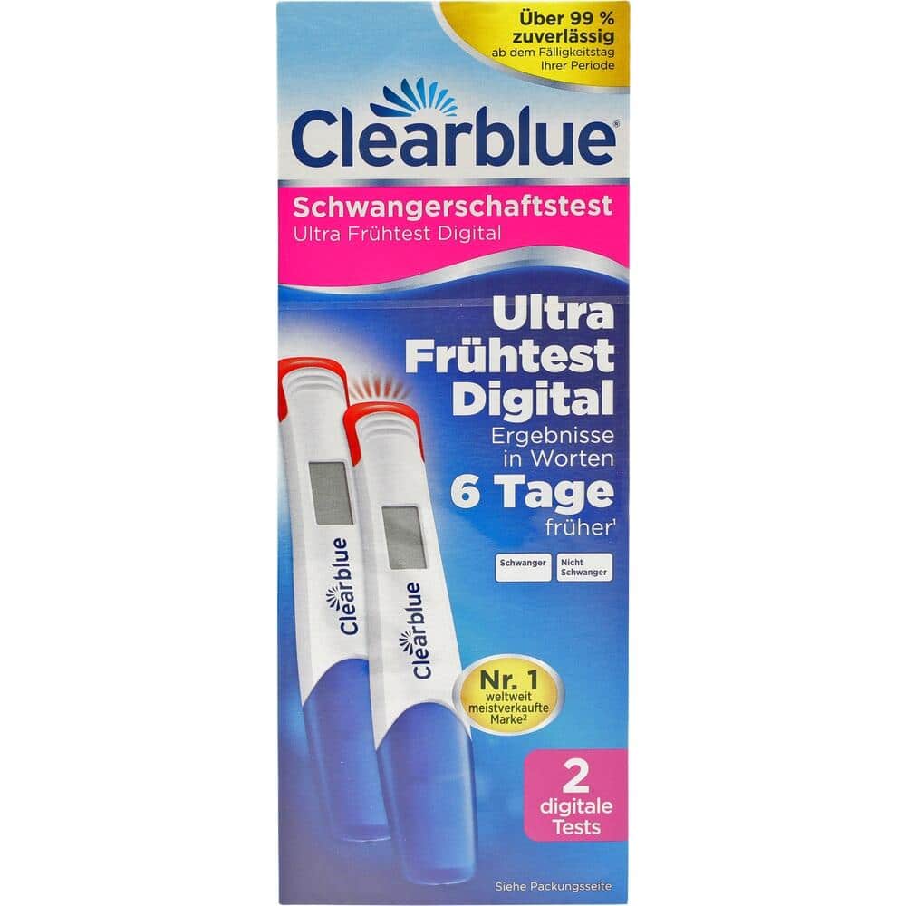 Clearblue Schwangerschaftstest ULTRA FRÜHTEST DIGITAL 2er 2 St Test