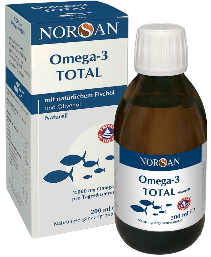 NORSAN Omega-3 TOTAL Naturell Fischöl 200 ml Flüssigkeit