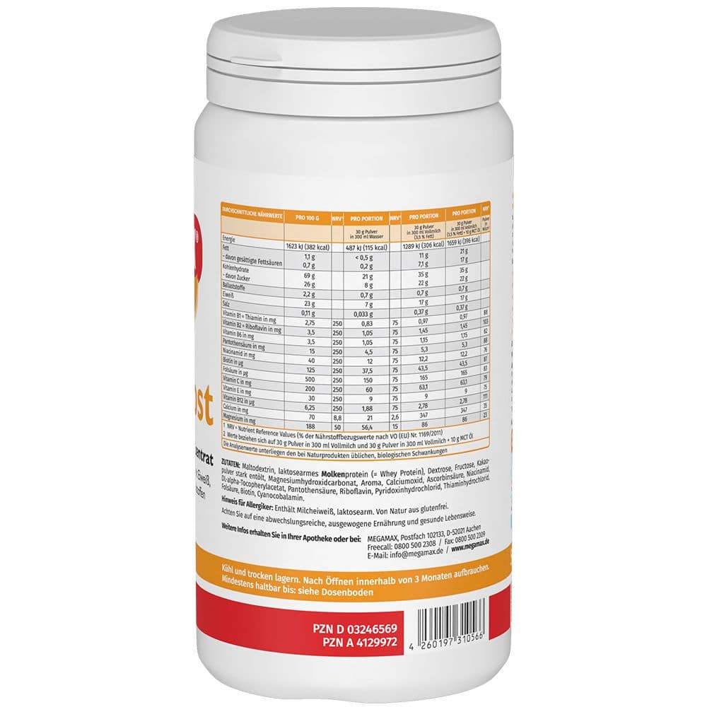 MEGAMAX Aufbaukost Schoko Pulver 500 g Pulver