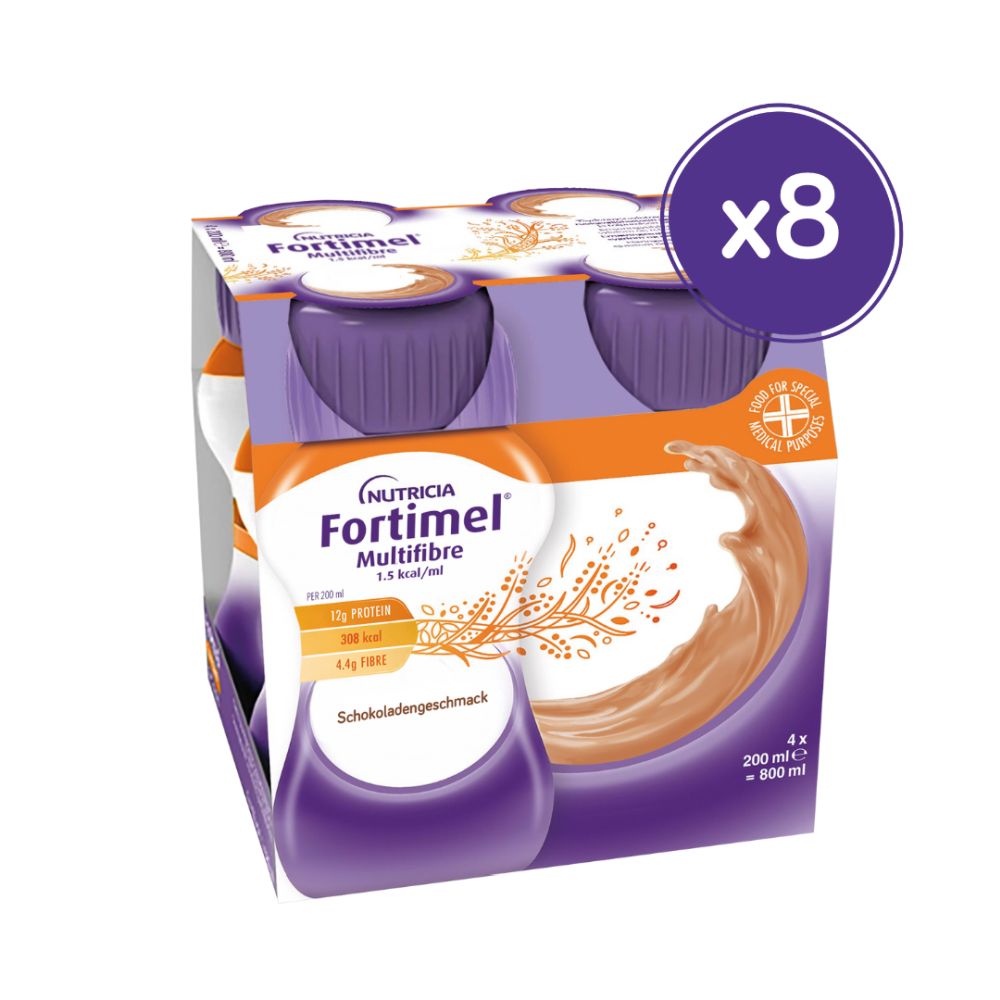Fortimel Multifibre 1.5 kcal Schokoladengeschmack 32X200 ml Flüssigkeit | 32X200 ml Flüssigkeit | 28.44 EUR / 1000 Milliliter | 04016922002837
