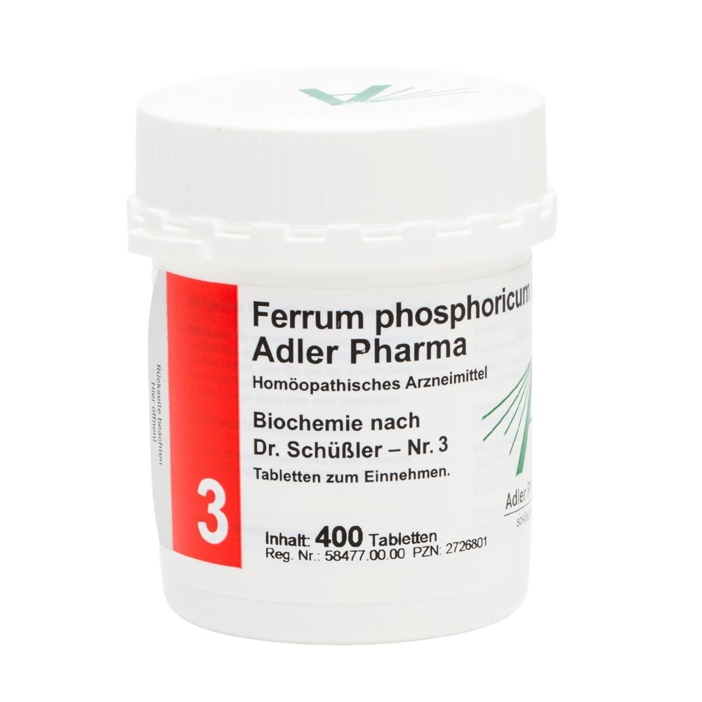 Ferrum phosphoricum D12 Adler Pharma Biochemie nach Dr. Schüßler Nr.3, Tablette 400 St Tabletten