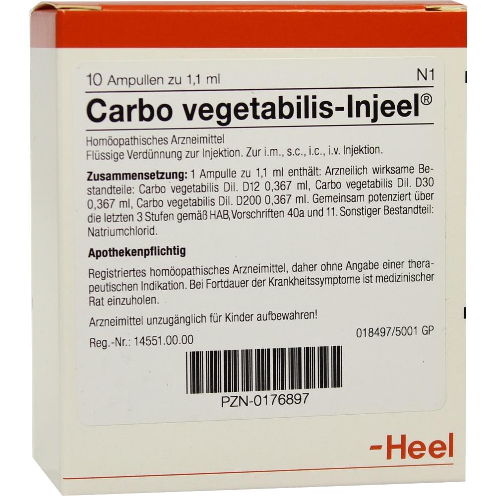 CARBO VEGETABILIS INJEEL Ampullen 10 St Ampullen