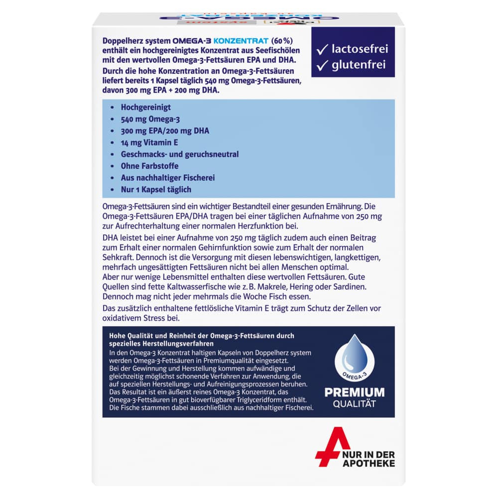 Doppelherz system OMEGA-3 KONZENTRAT 30 St Kapseln