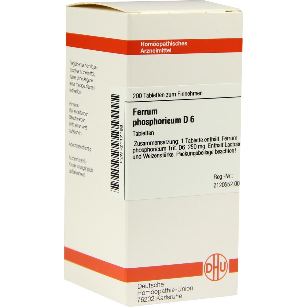 FERRUM PHOSPHORICUM D 6 Tabletten 200 St Tabletten
