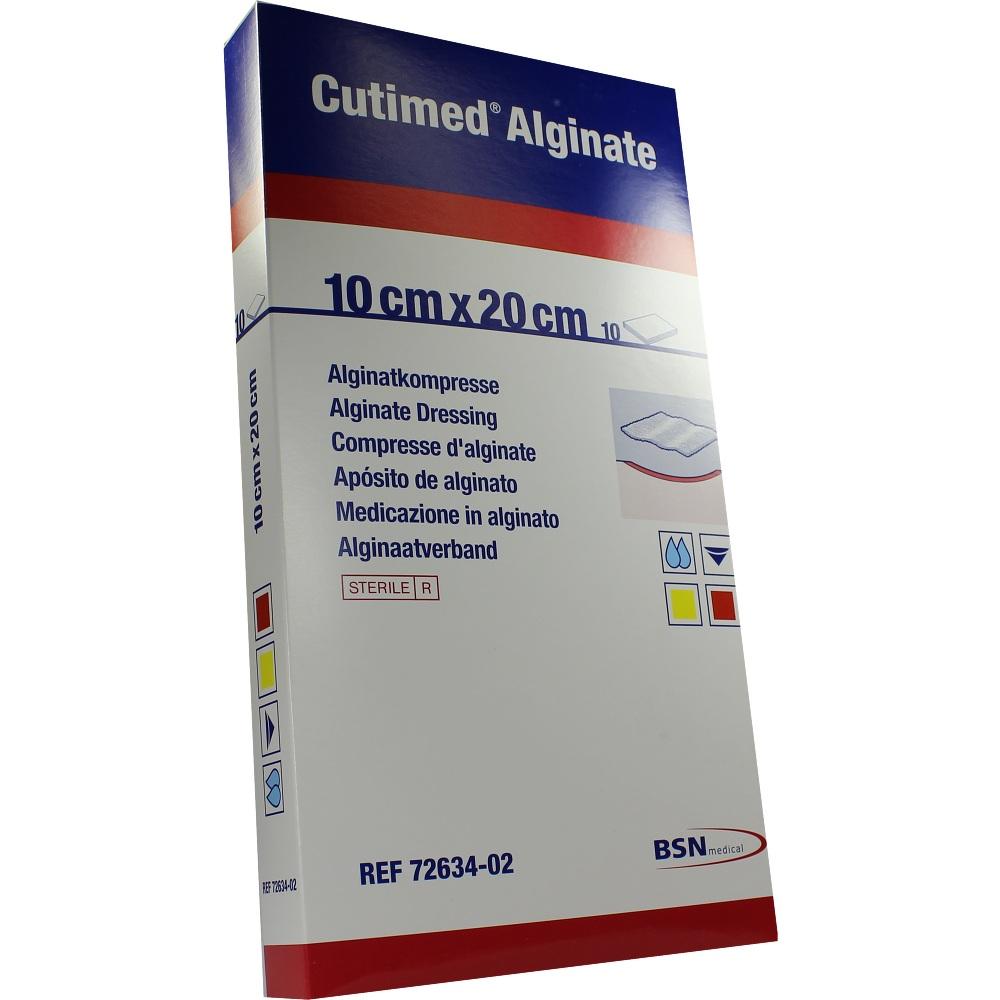 CUTIMED Alginate Alginatkompressen 10x20 cm 10 St Kompressen