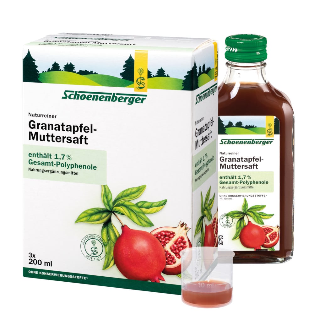 Schoenenberger Naturreiner Granatapfel-Muttersaft 3X200 ml Saft