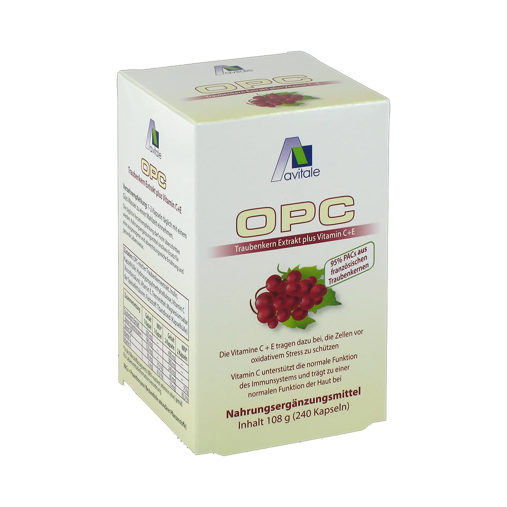 Avitale OPC Traubenkern Extrakt plus Vitamin C+E 240 St Kapseln