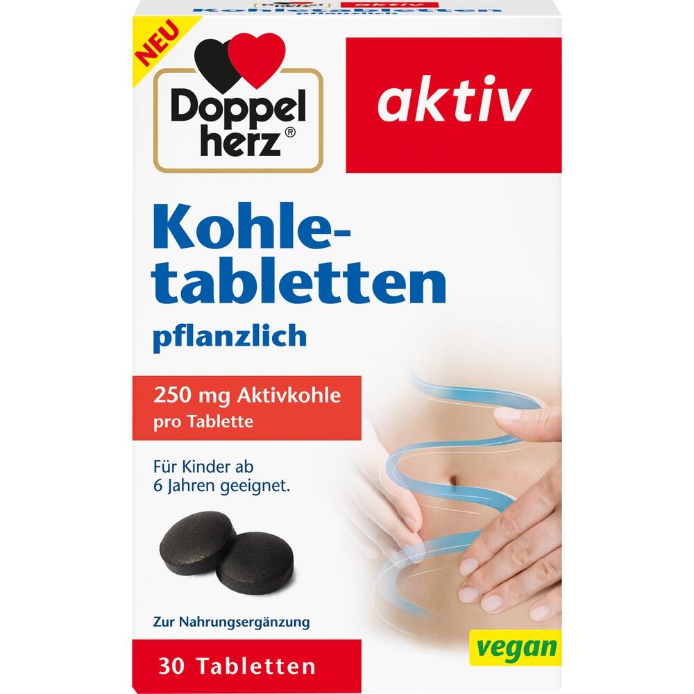 Doppelherz aktiv Kohletabletten pflanzlich 30 St Tabletten