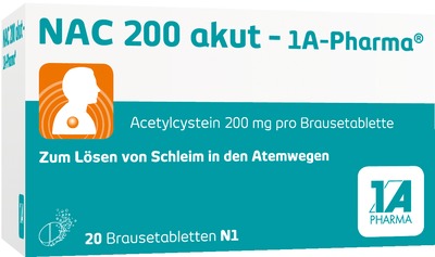 NAC 200 akut - 1A Pharma 20 St Brausetabletten