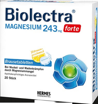 Biolectra MAGNESIUM 243mg FORTE Zitrone 20 St Brausetabletten