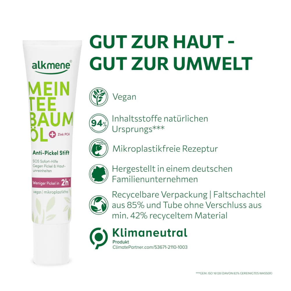 alkmene MEIN TEE BAUM ÖL Anti-Pickel Stift 15 ml Tupfer