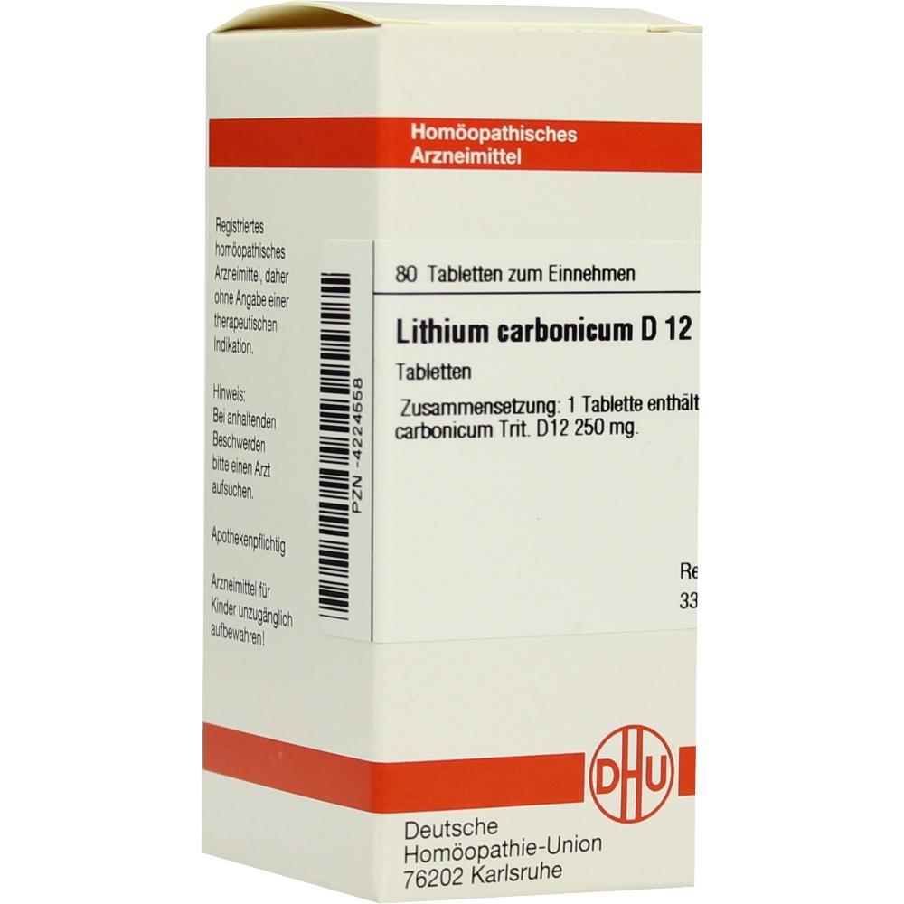 LITHIUM CARBONICUM D 12 Tabletten 80 St Tabletten