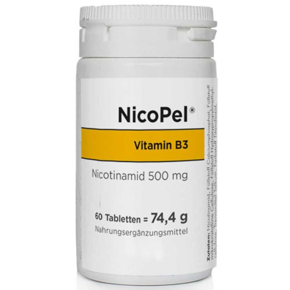 NicoPel Nicotinamid 500mg Vitamin B3 60 St Kapseln