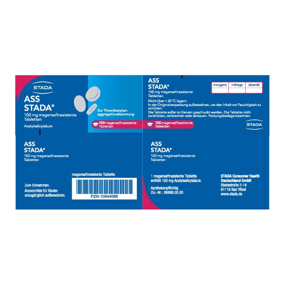 ASS STADA 100 mg  100 St Tabletten magensaftresistent