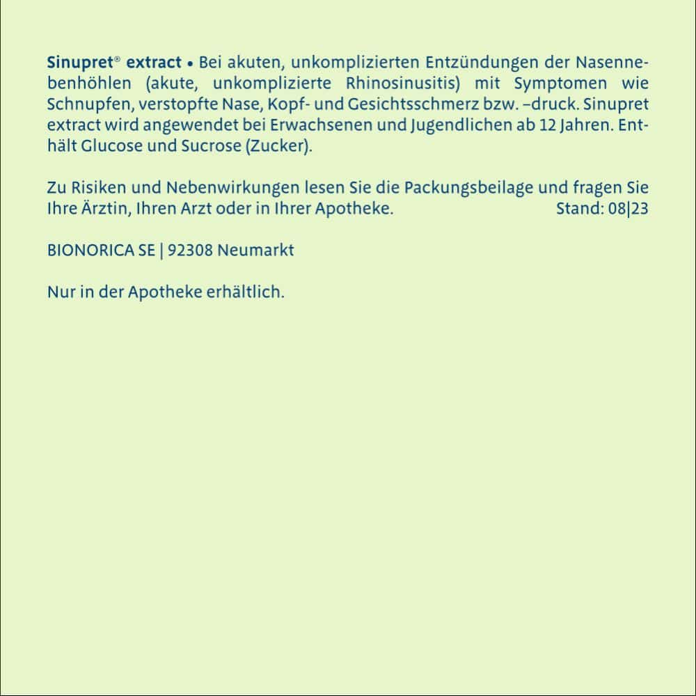 Sinupret extract 40 St Überzogene Tabletten
