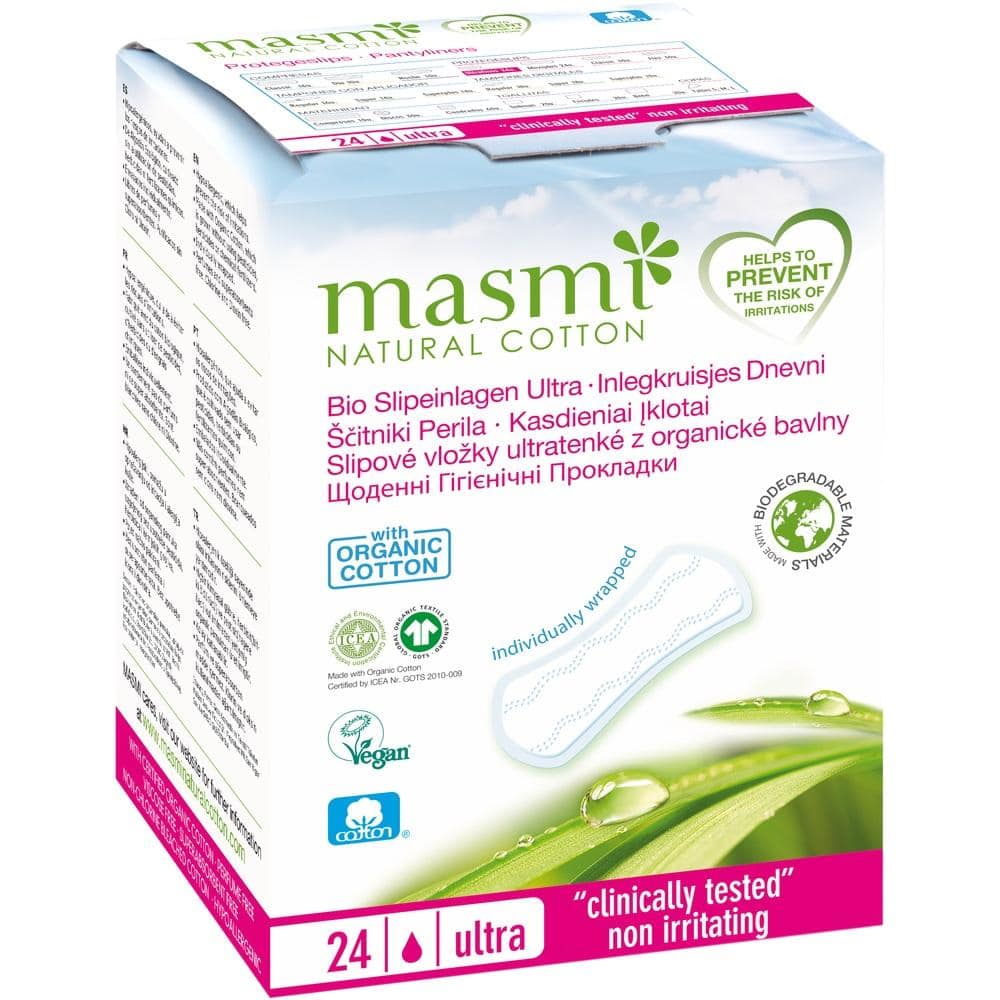 BIO SLIPEINLAGEN Ultra 100% Bio-Baumwolle MASMI 24 St