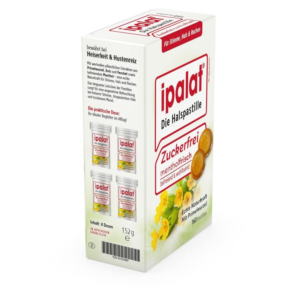 IPALAT Halspastillen zuckerfrei 160 St Pastillen