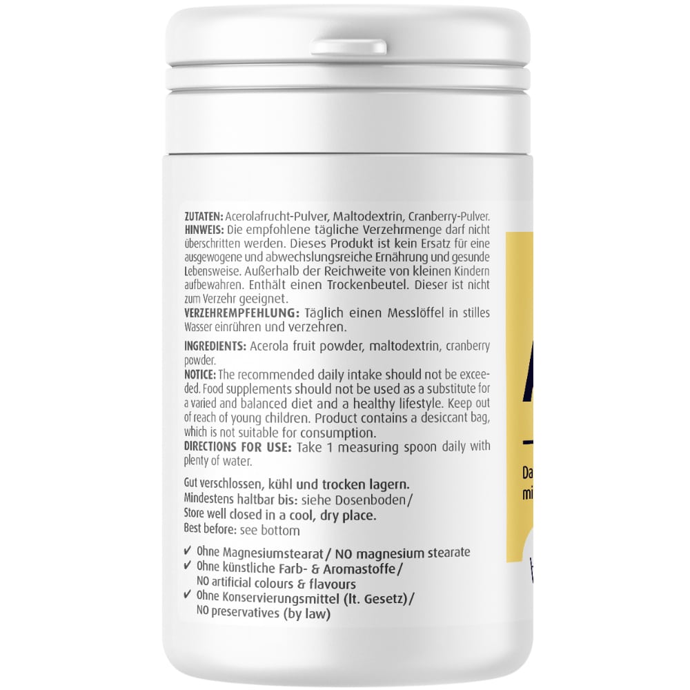 Zein Pharma Acerola 510 mg Vitamin C 150 g Pulver