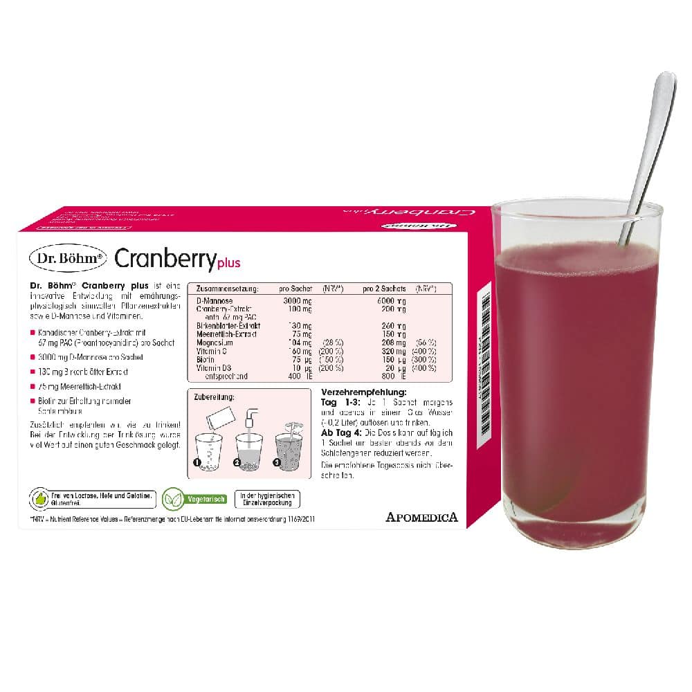 Dr. Böhm Cranberry plus D-mannose 3000 mg 10 St Granulat