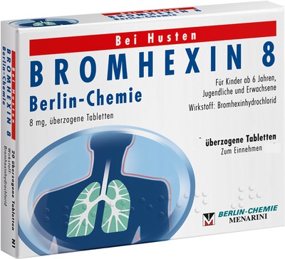 BROMHEXIN 8 Berlin-Chemie 50 St Überzogene Tabletten