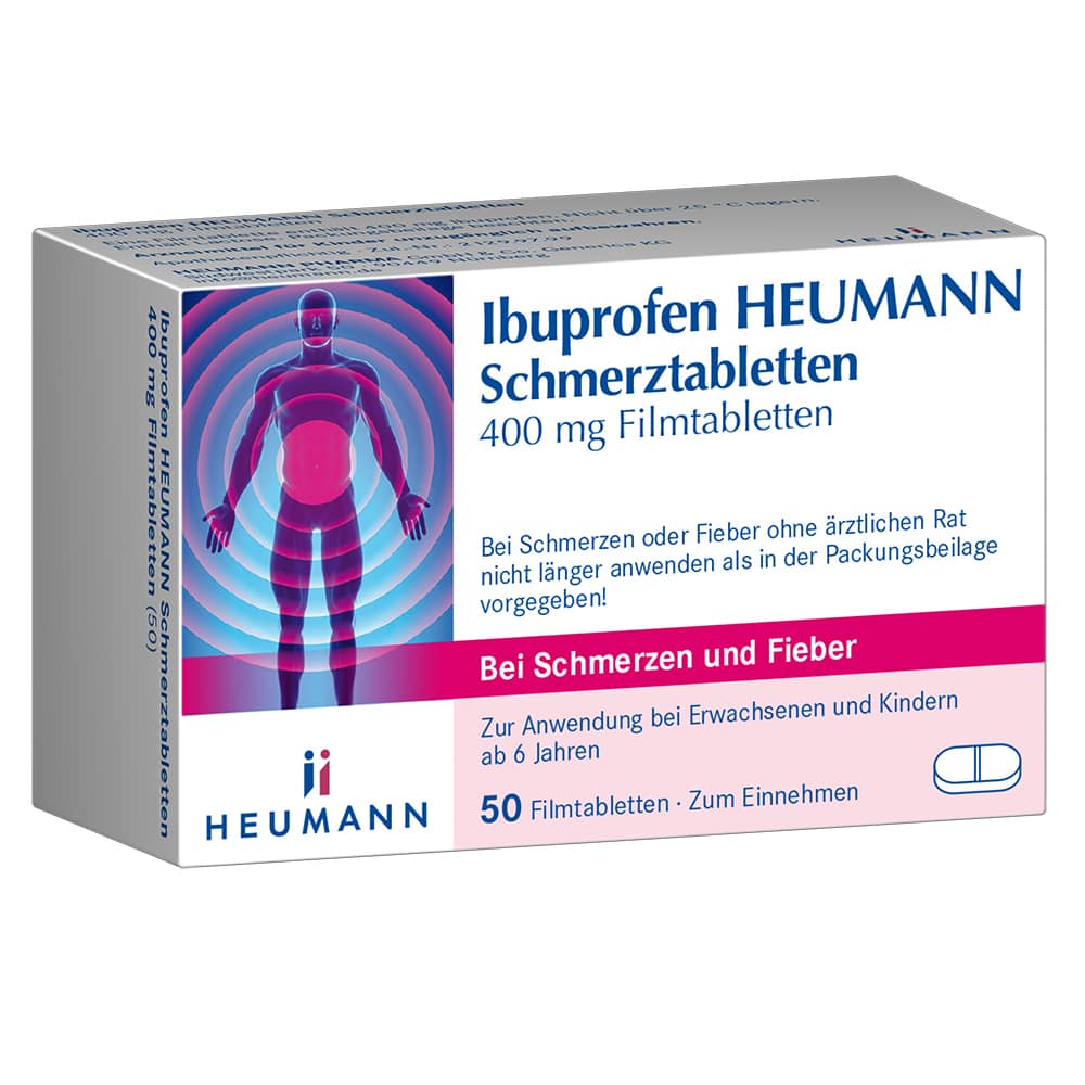 Ibuprofen HEUMANN Schmerztabletten 400 mg 50 St Filmtabletten