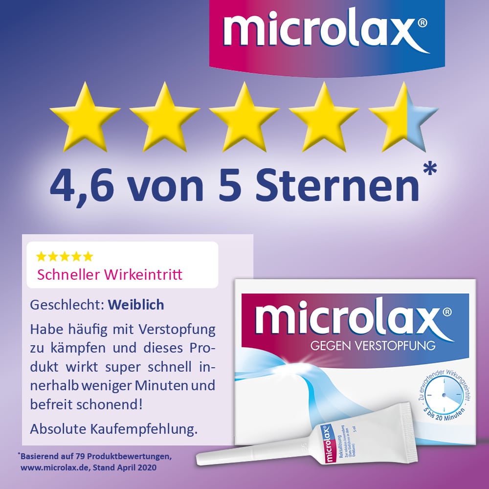 microlax GEGEN VERSTOPFUNG für Kinder und Erwachsene