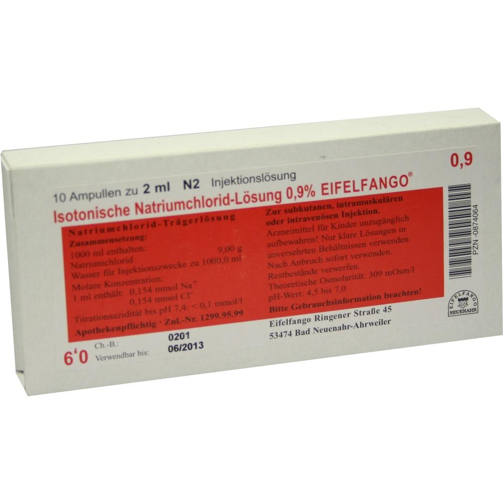 Isotonische NaCl Lösung 0,9% Eifelfango Inj.-Lsg. 10X2 ml Injektionslösung