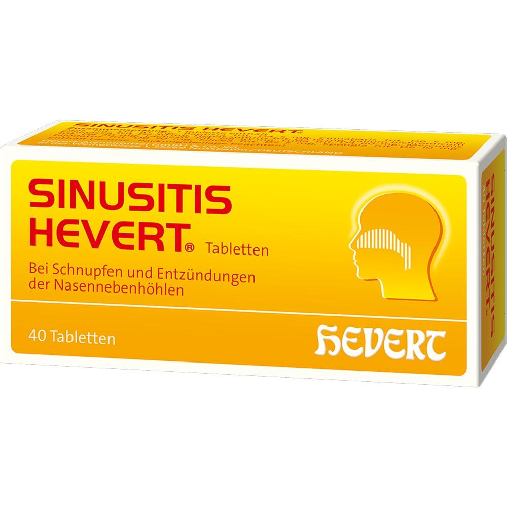 SINUSITIS HEVERT- Bei Schnupfen und Entzündungen der Nasennebenhöhlen 40 St Tabletten