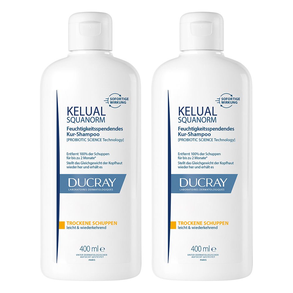 DUCRAY KELUAL SQUANORM Shampoo trockene Schuppen Doppelpack  2X400 ml Shampoo