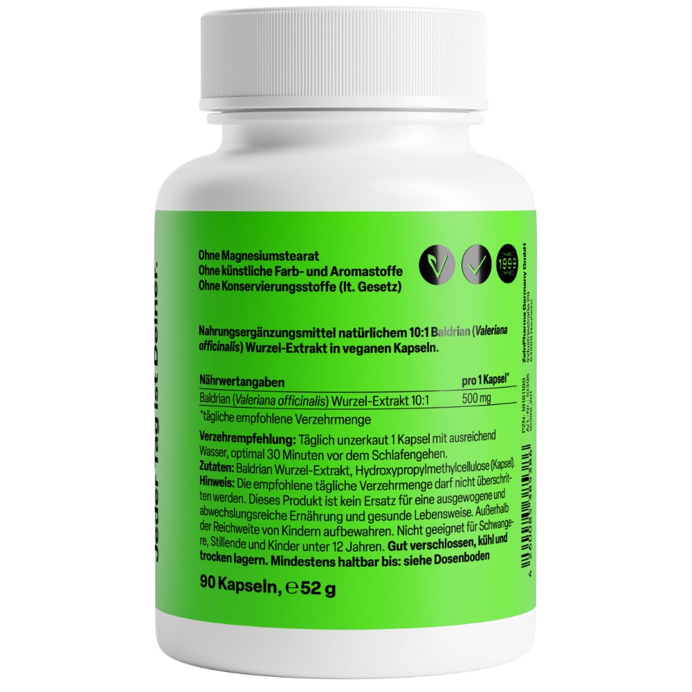 Zein Pharma Baldrian 500mg 90 St Kapseln