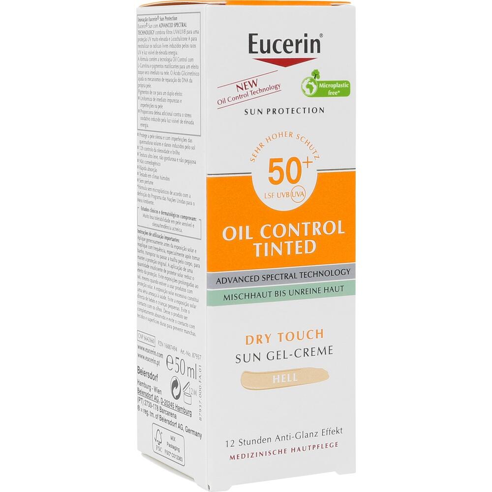 Eucerin OIL CONTROL TINTED FACE SUN GEL CREME LSF 50+ HELL 50 ml Creme