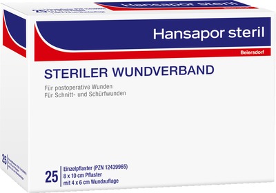 Hansapor STERILER WUNDVERBAND 8 x 10cm 25 St Verband