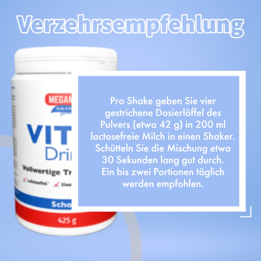 MEGAMAX Body & Balance VITAL Drink Schoko 425 g Pulver