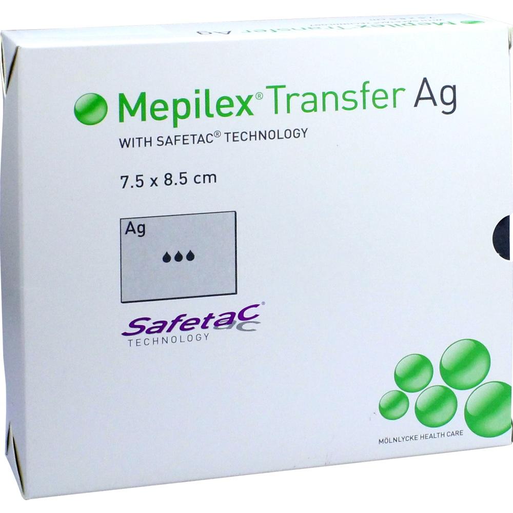 MEPILEX Transfer Ag Schaumverband 7,5x8,5 cm ster. 10 St Verband