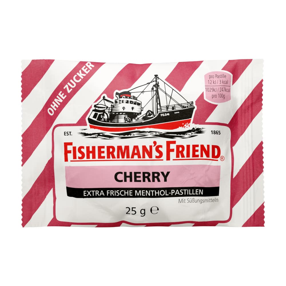 FISHERMANS FRIEND Cherry ohne Zucker Pastillen 25 g Pastillen