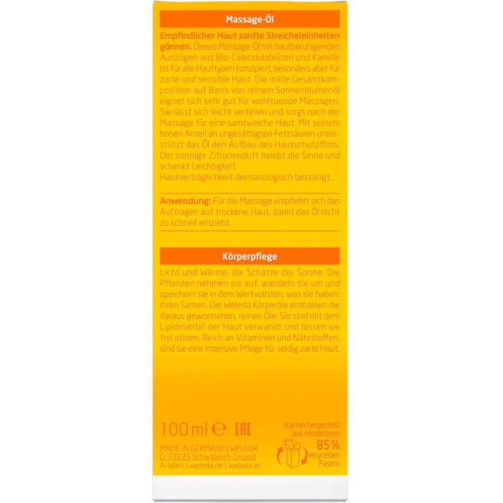 Weleda Massageöl Calendula 100 ml Öl