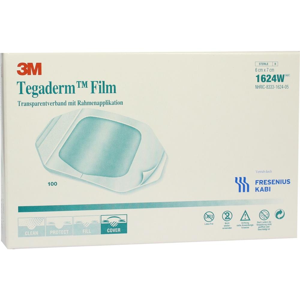 TEGADERM Film 6x7 cm 1624W 100 St Pflaster