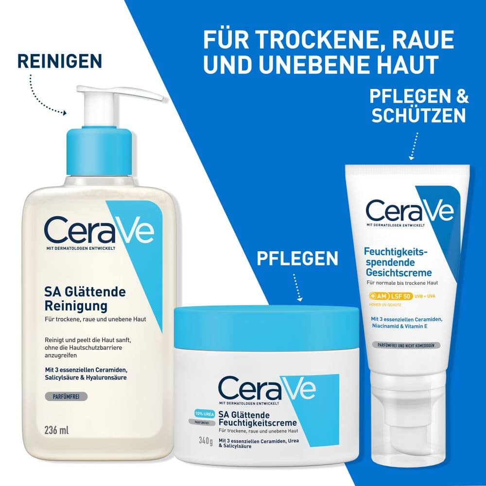 CeraVe SA Urea Glättende Feuchtigkeitscreme 340 g Creme