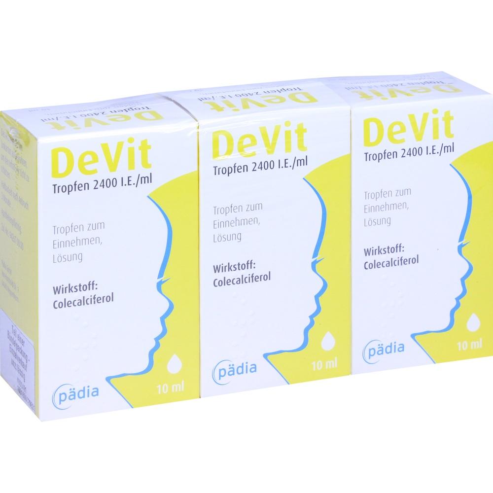 DeVit Tropfen 2400 I.E./ml Tropfen zum Einnehmen 3X10 ml Tropfen zum Einnehmen