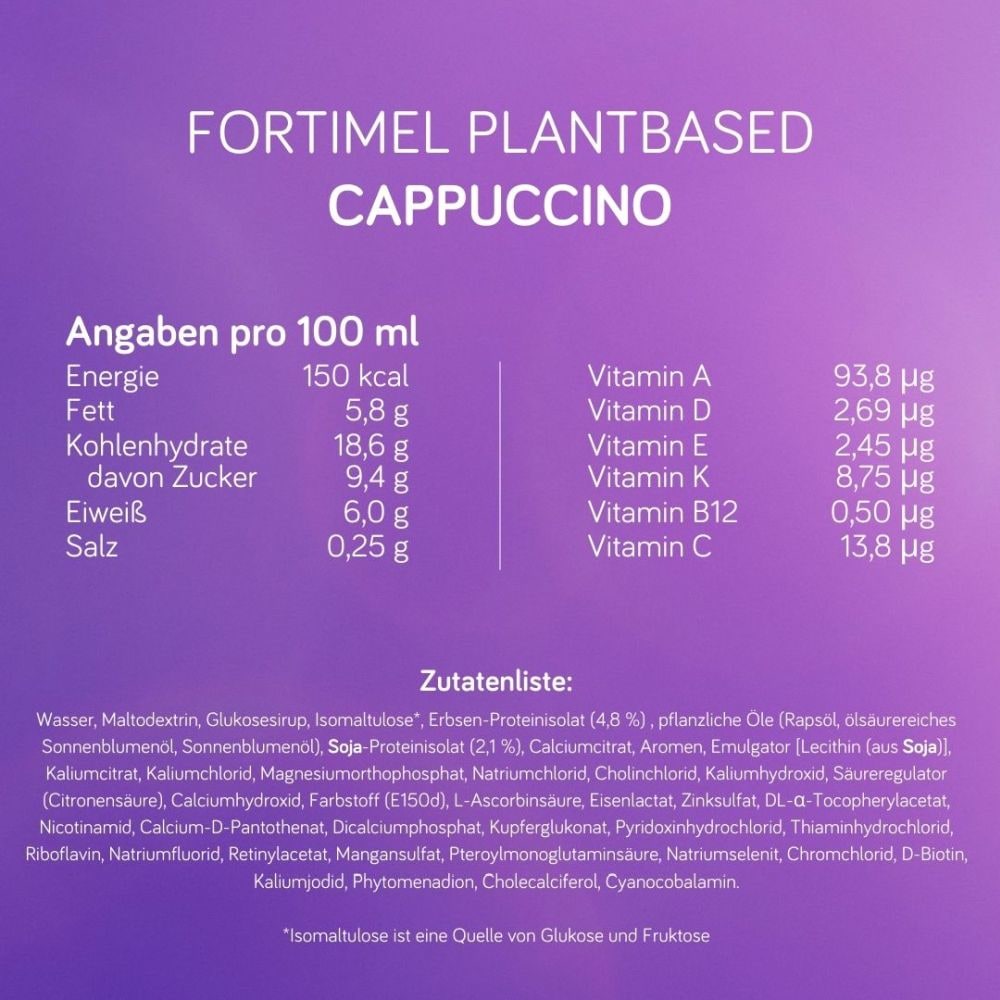 Fortimel PlantBased 1,5 kcal Cappuccino 4X200 ml Flüssigkeit