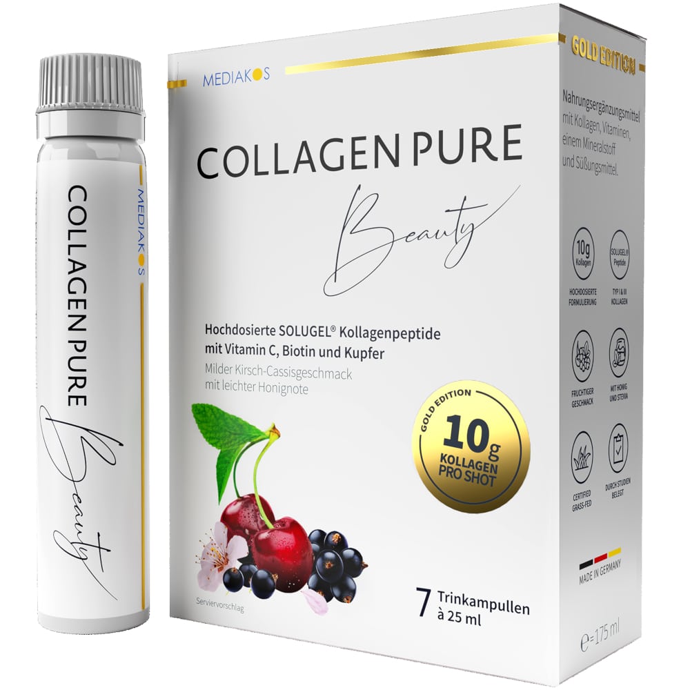 COLLAGEN PURE Beauty - Gold Edition 7X25 ml Trinkampullen