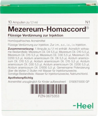 MEZEREUM HOMACCORD Ampullen 10 St Ampullen