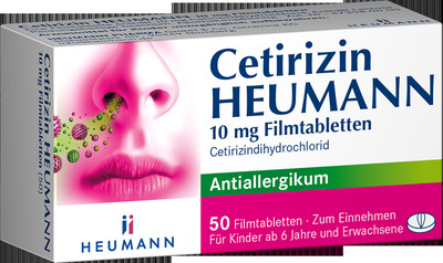 Cetirizin HEUMANN 10mg 50 St Filmtabletten